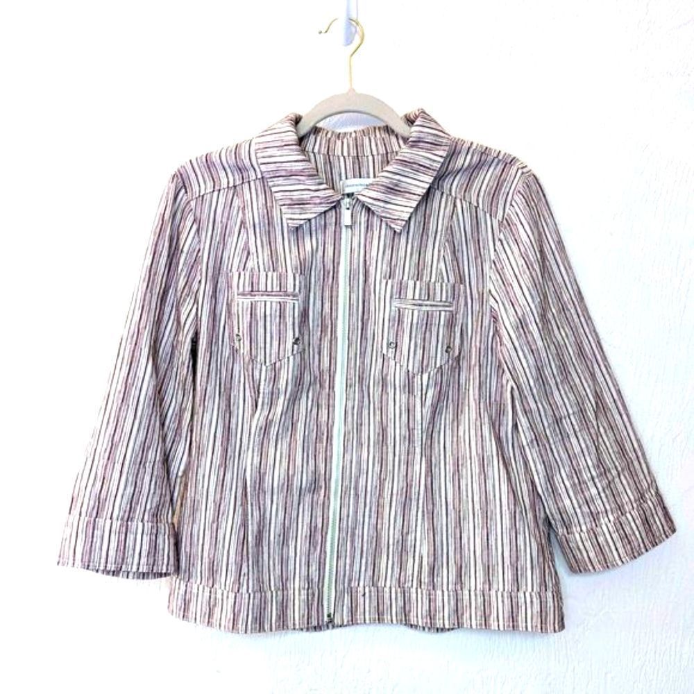 Christopher & Banks Striped Jacket Size Medium
